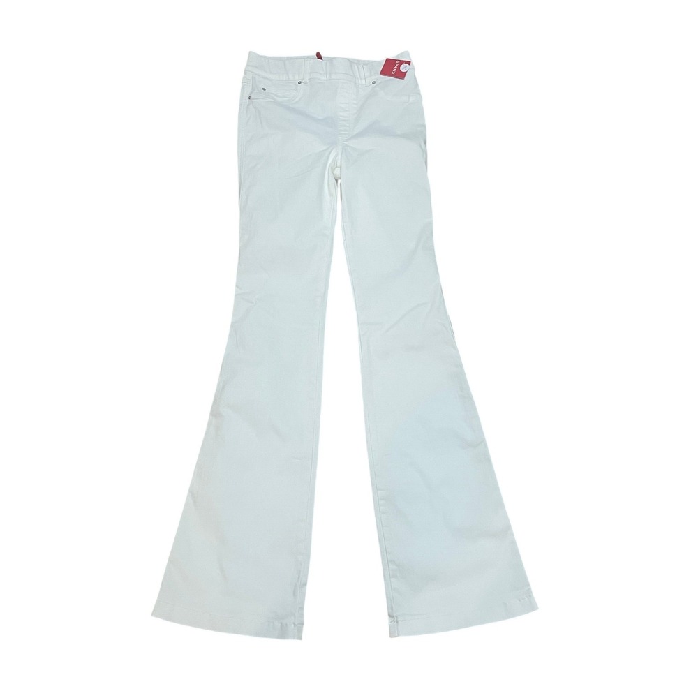 Spanx Women's Medium Tall Flare Jeans Classic White Pull On High Rise 20349T NWT